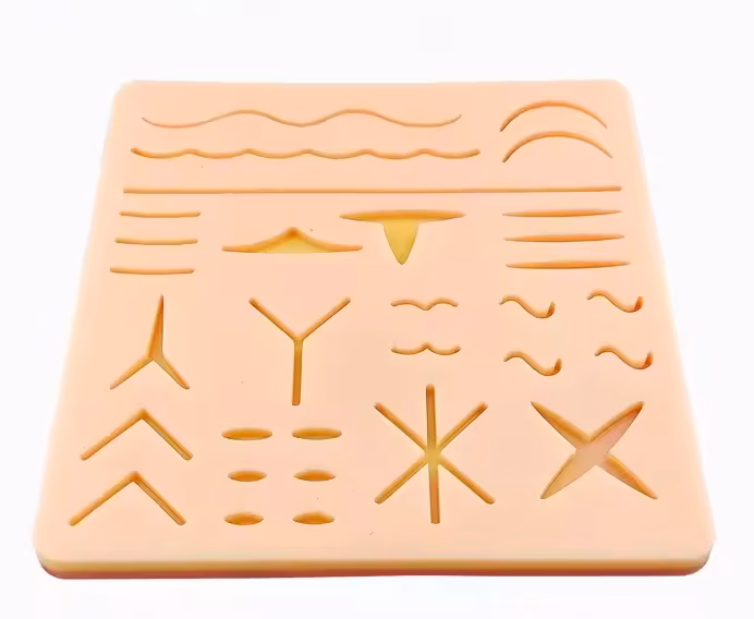 Module d'exercice de suture en silicone pour blessures multiples