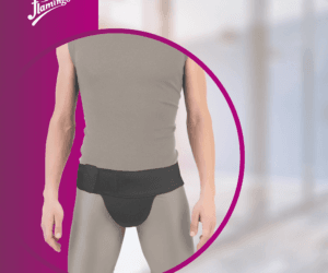 Support scrotal Flamingo Noir Moyen