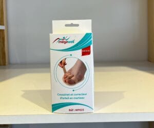COUSSINET ET CORRECTEUR D'ORTEIL EN MARTEAU